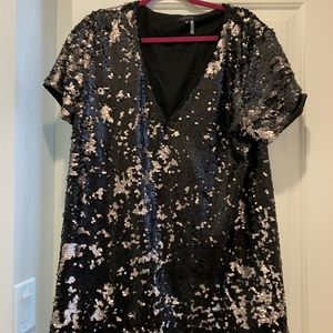 Sequin shift dress